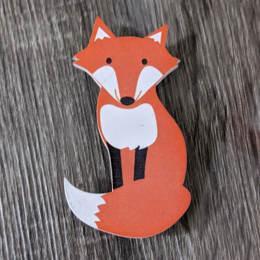 Little Wooden Set Of 10 Forest Animals Fox Turtle Bear Raccoons Squirrel Owls